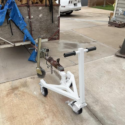 Trailer Dolly, Heavy Duty Trailer Mover with 2 Inch Hitch Ball (White) - color: White