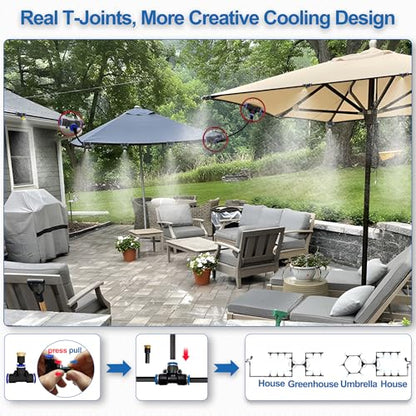 Misters for Outside Patio,Outdoor Water Misting Cooling System,40FT|12M. - size: 40FT