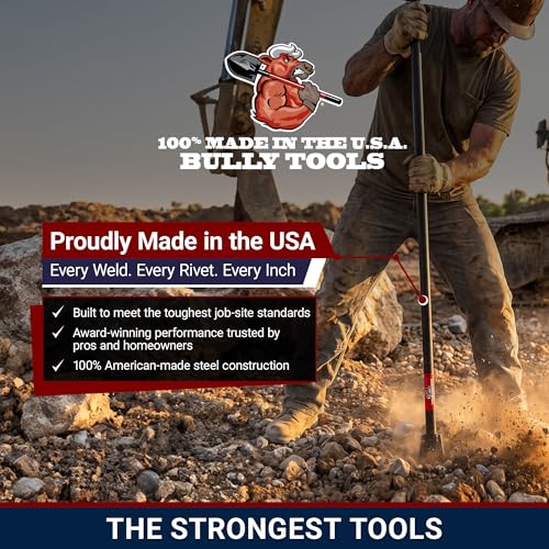 Bully Tools Steel Tamping and Digging Bar, 3/8 in Thick Blade