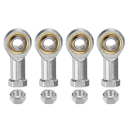 uxcell 4pcs SI12TK PHSA12 M12 Female Rod End Bearing M12x1.75 Right Hand Thread, Self-Lubricating Joint Rod Ends, Includes Jam Nut - size: M12