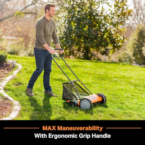 LawnMaster LMRM1801 Push Reel Lawn Mower 18-Inch 5-Blade - size: 18-Inch
