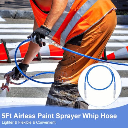 50Ft x 1/4"NPT Airless Paint Sprayer Hose Kit, 8500PSI High Pressure