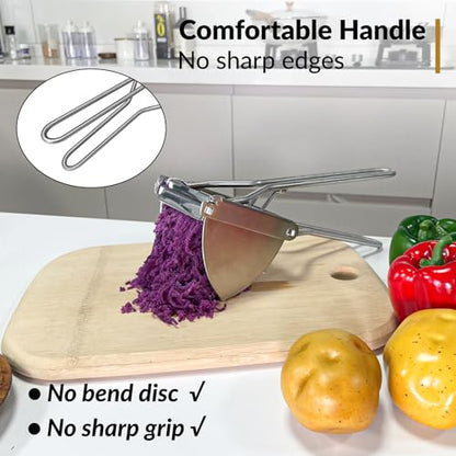 SPEENSUN Potato Ricer, 22oz Large Capacity, Heavy Duty Stainless Steel - color: Silver