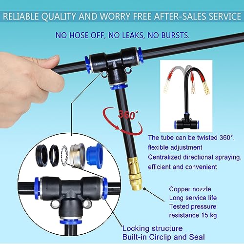 65FT 360° Adjustable Drip Irrigation System for Garden - size: 65FT
