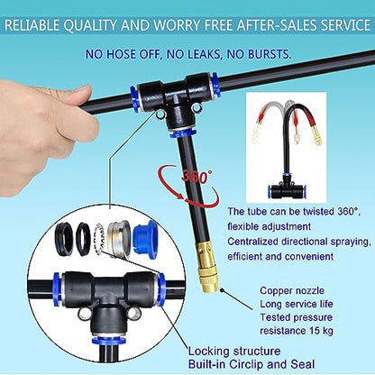 65FT 360° Adjustable Drip Irrigation System for Garden - size: 65FT