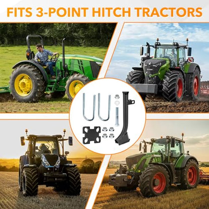 Pipe Layer Attachment for Hitch Mounted Ripper, Flexible Pipe Laying Tool for 3-Point Subsoiler Trencher, Fits ATV UTV Tractor, Max 1.37" Diameter