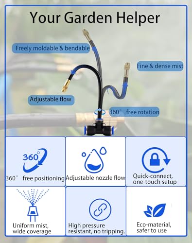 360° Adjustable Drip Irrigation System – Garden Watering Sprinkler System - size: 165 FT