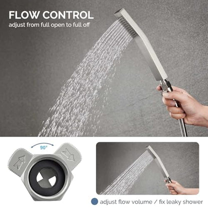 Angle Simple Water Flow Control Valve, Shower Shut Off Valve Brushed Nickel - color: Brushed Nickel