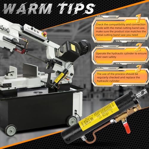 Hydraulic Cylinder for 7 x 12 Metal Cutting Band Saw, Compatible with BS-712N/BS-712R/BS-712B, Band Saw Hydraulic Cylinder, Hydraulic Downfeed Control Cylinder for Metal Bandsaw, Metal, Black