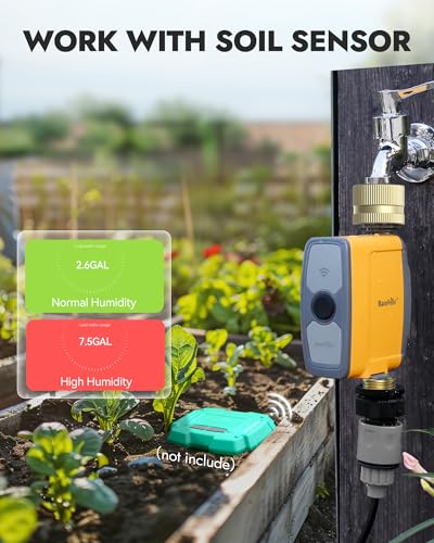 RAINPOINT WiFi Water Timer, Smart Sprinkler System Valve With APP & Voice Control, Weather-Based Automatic Rain Delay, Brass Inlet & Outlet (No WiFi Hub) - style: Timer without WiFi hub