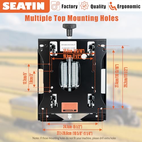 SEATIN Suspension Kit for Zero Turn Mower, Smooth Ride, Low Profile - size: Suspension with sliding rail