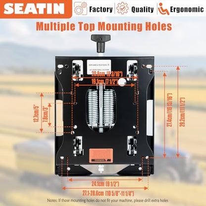 SEATIN Suspension Kit for Zero Turn Mower, Smooth Ride, Low Profile - size: Suspension with sliding rail