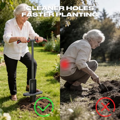 FLORA GUARD Bulb Planter Tool, 2.2" & 3.3" Dual Size Hole Digger
