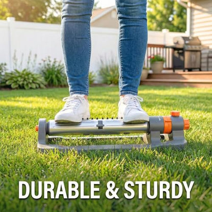 Oscillating Water Sprinkler for Yard, Lawn Adjustable Sprinkler for Garden