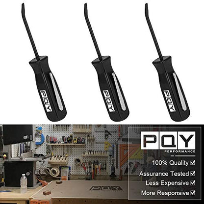 Mini Pocket Pry Bar with Pocket Clip 4.5" Length 3pcs (Black) - color: black