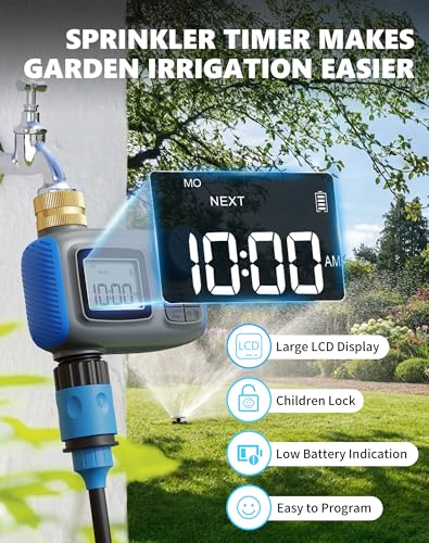 Sprinkler Timer with Brass Swivel, Hose Timers for Watering - size: 1 Outlet