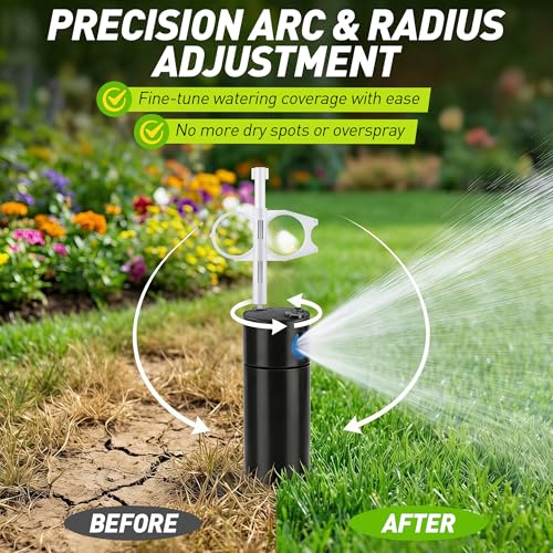 5 Pack Sprinkler Adjustment Tool Compatible with Hunter Rain Bird(White) | Rotor Key, Pull-Up Tool and Screwdriver, Arc and Radius Adjustment, Lawn Irrigation Maintenance - color: White
