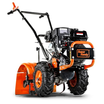 SuperHandy Tiller Cultivator – 7HP 209cc Engine, Adjustable Tilling Width & Depth, Heavy-Duty Steel Tines for Garden Soil Prep, Landscaping & Weed Removal (Rear Tine Tiller) - style: Rear Tine Tiller