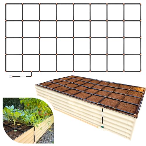 Garden Grid 4x8 | Irrigation System for Garden Bed Watering | Pre-Assembled - size: 4x8, style: Standard