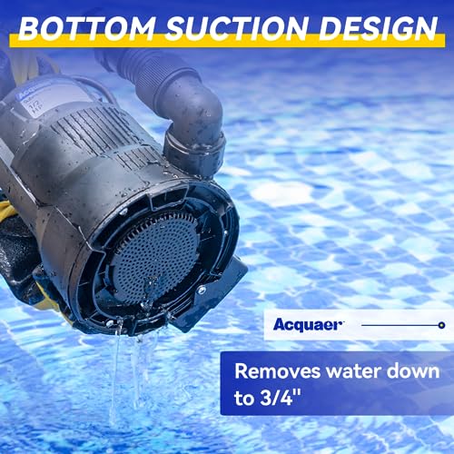 Acquaer 1/2 HP Automatic Sump Pump, 2450 GPH Submersible Water Pump