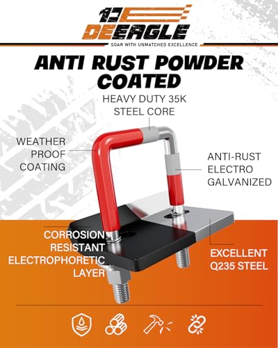 DEEAGLE Hitch Tightener Anti Rattle Stabilizer for 1.25" to 2" Hitch - size: 2 inch, style: Red & Black
