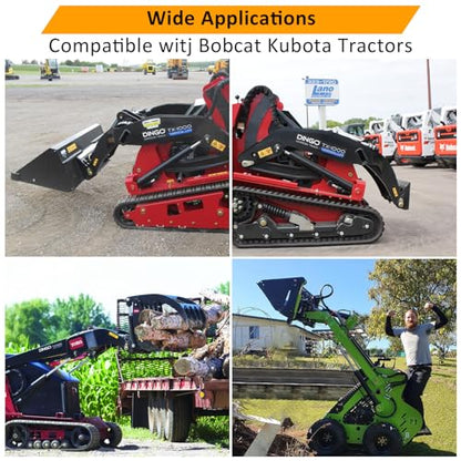 Heavy Duty 1/4" Quick Attach Mount Plate for Mini Skid Steer, Compatible with Toro Dingo & Ditch Witch, 1/2" Thick Insert, Ideal for Attachment and Mounting