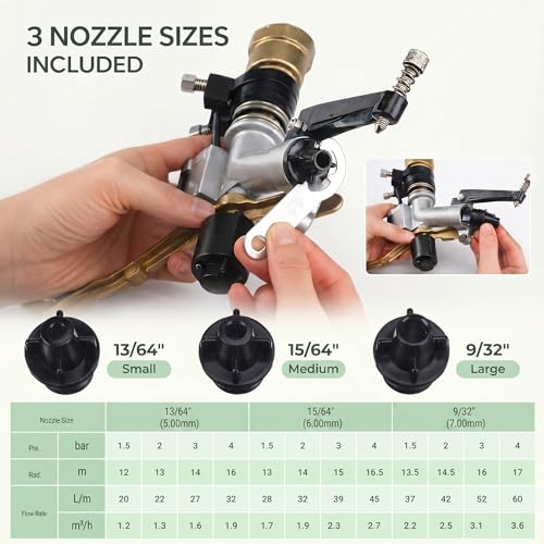 Maxcheck 1 Pcs 1" Agriculture Farm Irrigation Sprinkler, Spray Gun Heads - size: 1"