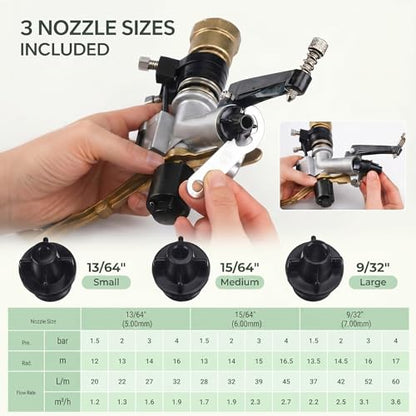 Maxcheck 1 Pcs 1" Agriculture Farm Irrigation Sprinkler, Spray Gun Heads - size: 1"