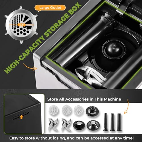 Electric Meat Grinder 3200W Multi-functional with Storage Function