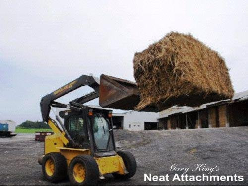 Bucket Hay Bale Spear Attachment w/ 3 x 49" Prongs. Rated 3000 Lb - Sr.2 - size: 3 x 49"