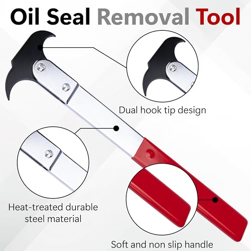 ecocstm Seal Puller Tool, Oil Seal Removal Tool with Dual Hook