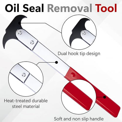 ecocstm Seal Puller Tool, Oil Seal Removal Tool with Dual Hook