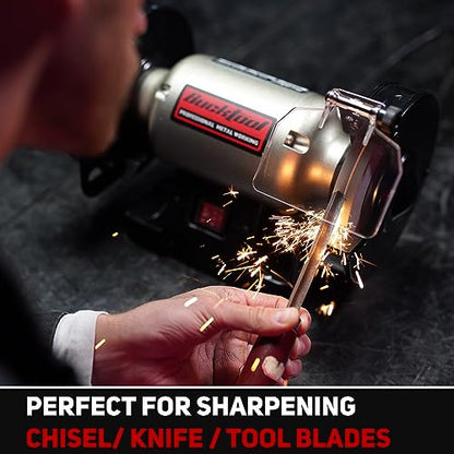 BUCKTOOL 6" 1/3HP Low Speed Bench Grinder,High Precision Wobble Free Wheels - style: 6" Low Speed