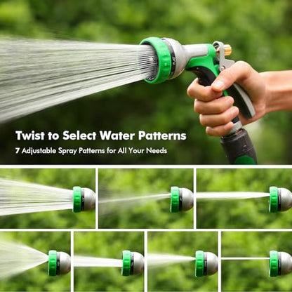 RESTMO Garden Hose Nozzle Heavy Duty, Rear Trigger Water Sprayer, Green - color: Green