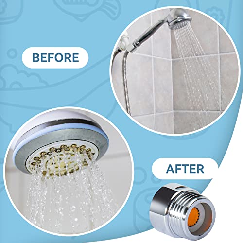 MAYYAYA 7-Pc Brass Shower Flow Saver Kit, 1/2G, 6 Color Options - color: Colours