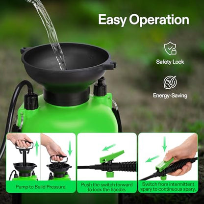 VIVOSUN 2-Gallon Pump Pressure Sprayer - color: Green, size: 2.1 Gallons