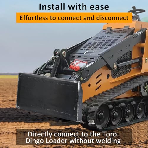 GAOMON 1/4" Quick Attachment Mount Plate Mini Skid Steer Compatible with Toro Dingo Ditch Witch, 1/2" Thick Inserts