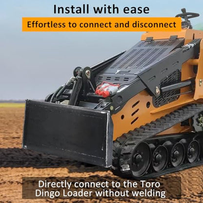 GAOMON 1/4" Quick Attachment Mount Plate Mini Skid Steer Compatible with Toro Dingo Ditch Witch, 1/2" Thick Inserts