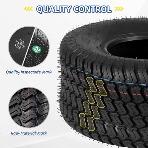 GICOOL 18x8.50-8 Lawn Mower Tire, 18x8.5-8 Tractor Lawnmower Tire, 4 Ply Tubeless Tire, Turf-S Pattern, Set of 2 - size: 18x8.50-8 Turf-S