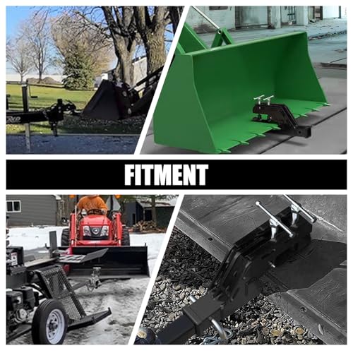 Tractor Bucket Trailer Hitch Attachments Black - color: black