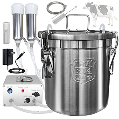 12L Cow Milking Machine, Plug-in Pulsation Pump Milker (Classic) - color: for Cow, size: 12L