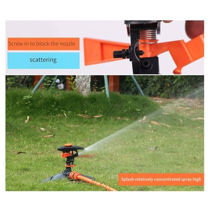 Sprinklers for Yard, Adjustable 360 Degree Rotation Garden Sprinkler Head for Large Area Coverage, Irrigation System for Garden - color: Red