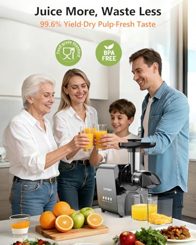 Cold Press Masticating Juicer 250W Slow Extractor for Whole Celery & Carort - color: Sliver