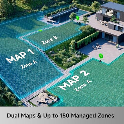 MOVA LiDAX Ultra 3000 AWD Robot Lawn Mower Wire Free RTK Free for up to 0.75 Acre*Dual Maps, 360° 3D LiDAR & AI Dual Vision Mapping, Robotic Mower with 4G, for 80% Slopes, Cutting Height 1.2”–3.9“ - color: 3000 AWD: Mows up to 0.75acre