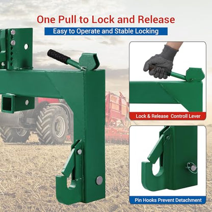 Heavy Duty 3 Point Quick Hitch Category 1 and 2 3000LB Capacity