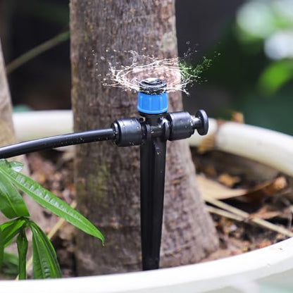Bonviee 24-Pack 1/4-Inch Tee Vortex Emitters for Drip Irrigation - size: 1/4” Push-to-Connect Tee- Vortex- 24 PCS