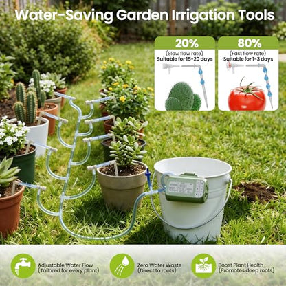 Auto Drip Irrigation Kits Battery Powered for 15 Potted Plants - size: Battery powered