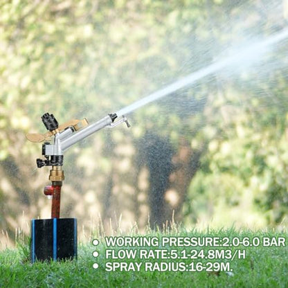 Maxcheck 1-1/2" Agriculture Farm Irrigation Sprinkler Spray Gun Heads