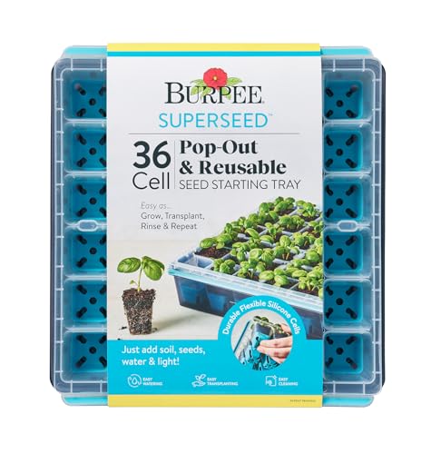 Burpee SuperSeed 36-Cell Reusable Seed Starting Tray for Indoor Seedlings - size: 36 Cells