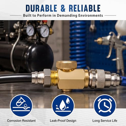 Tudomro 8 Pcs 1/4"npt In-line Air Flow Regulator, Heavy Duty